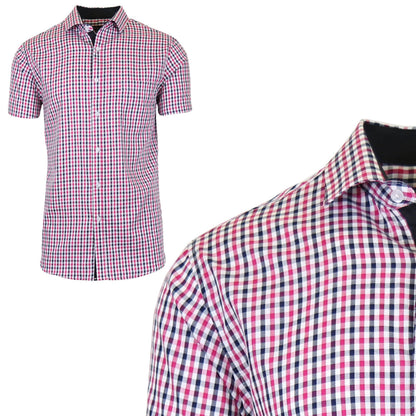 Men's Short Sleeve Slim-Fit Casual Dress Shirts