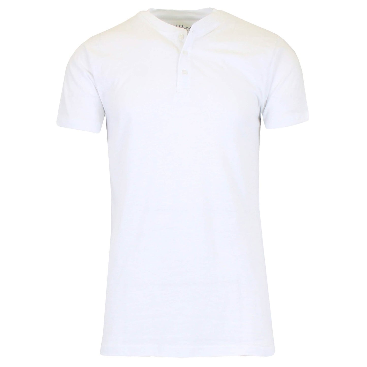 Men's Slim Fitting Short Sleeve Henley Slub Tee