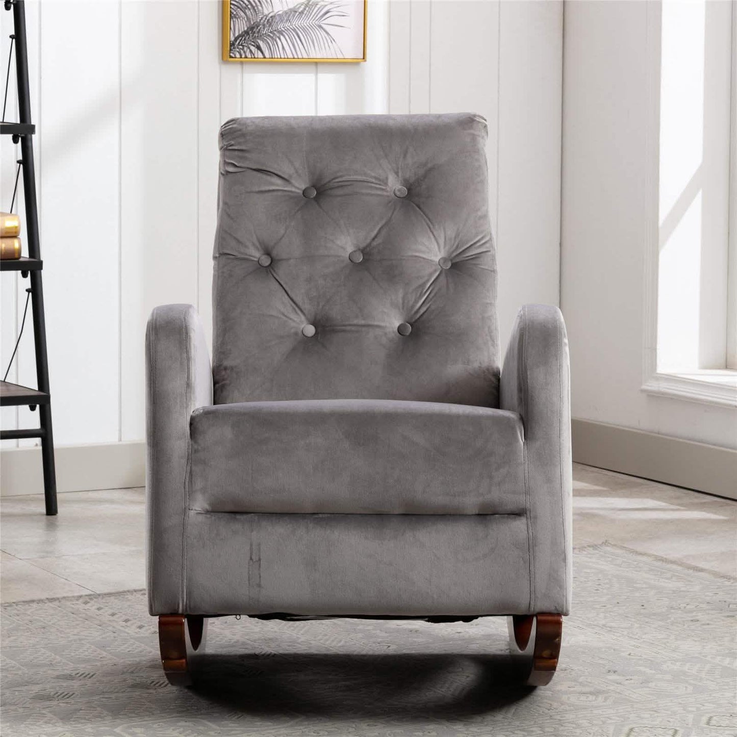 Mid-Century Modern Nursery Rocking Chair Armchair