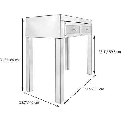 Mirror Desk Dresser with 2 Drawers