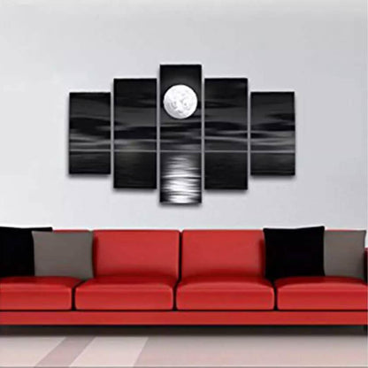 Multi-Panel Modern Abstract Paintings on Canvas Stretched on Wood