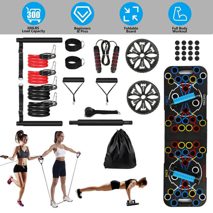 Multifunctional Push Up Board Home Strength Training Equipment with 15 Fitness Accessories