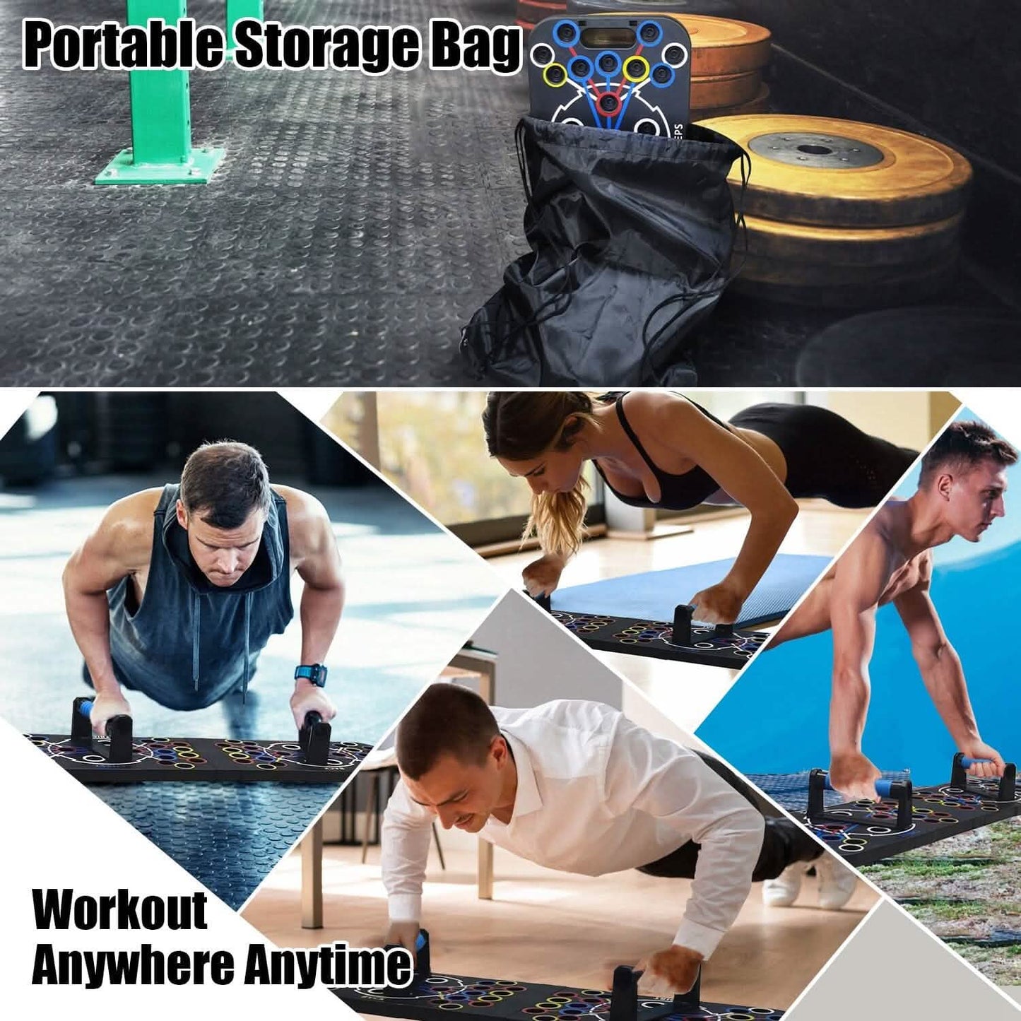 Multifunctional Push Up Board Home Strength Training Equipment with 15 Fitness Accessories