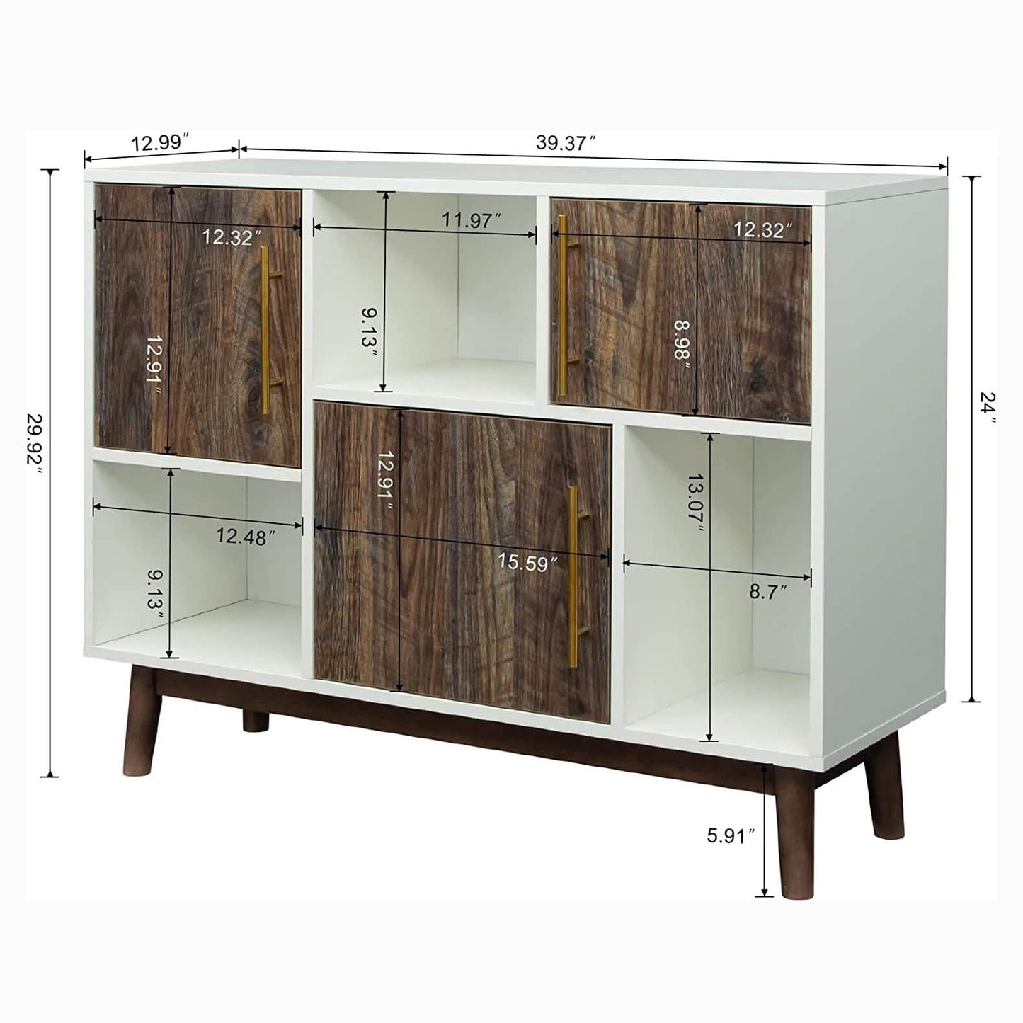 Multifunctional Storage Cabinet Modern Buffet or Kitchen Sideboard