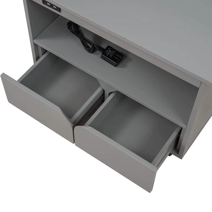 Nightstand with USB Port and Foldable Tabletop