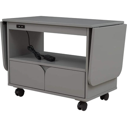 Nightstand with USB Port and Foldable Tabletop