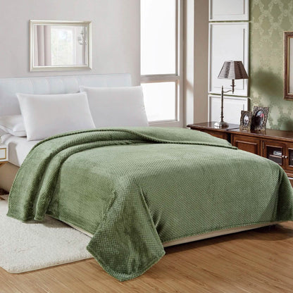 Noble House Solid Color Popcorn Microfiber Blanket