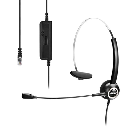 Noise Canceling Headset Convertible RJ9 Earphone with Microphone Adaptor