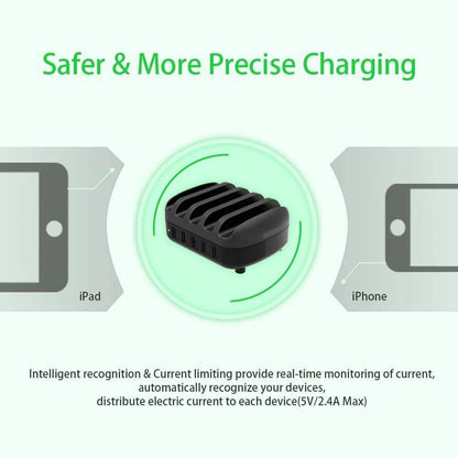 NTONPOWER Smartphone Charging Station 5 USB Ports Dock & Organizer