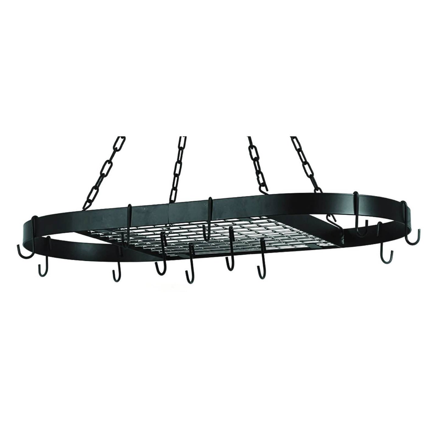 Old Dutch Oval Matte Black Hanging Pot Rack