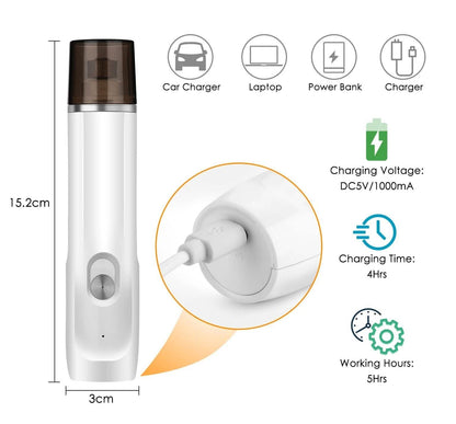 Ownpets Rechargeable Pet Nail Clipper Tool Kit