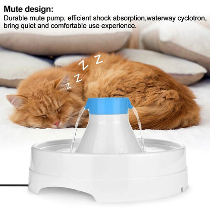 Ownpets® Pets Drinking Fountain Active Oxygen Cycle Two Drinking Area 3L