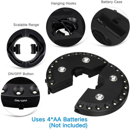 Patio Umbrella Light 3 Brightness Modes Cordless 28 LED Lights