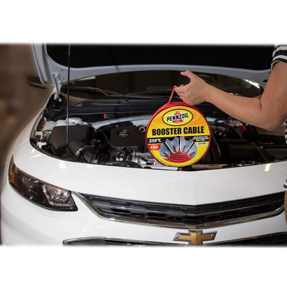 Pennzoil Jumper Cable 4 Gauge 25 Feet Heavy Duty Battery Booster with Travel Bag