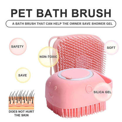Pet Bath Brush Dog Scrubber