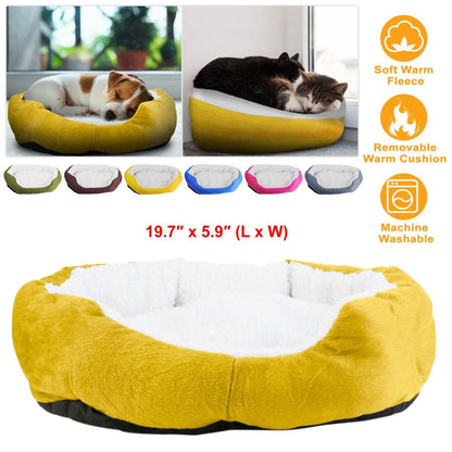 Pet Puppy Cat Soft Warm Fleece Bed