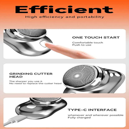 Pocket Size Portable Shaver Wet and Dry Mens Razor USB Rechargeable Shaver