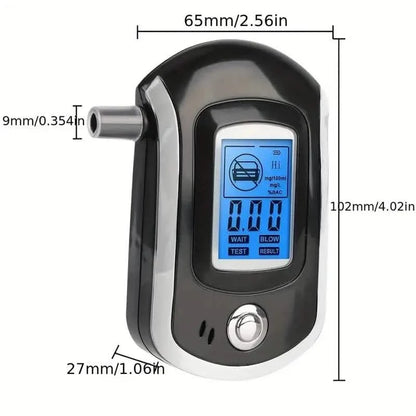 Police-Grade Breathalyzer with LCD Display - AT6000 Alcohol Tester