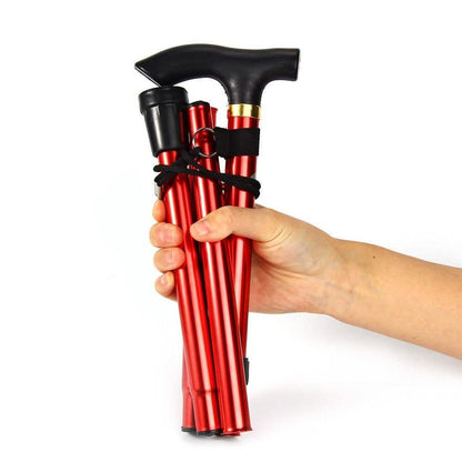 Portable Aluminum Folding Walking Travel Stick Cane