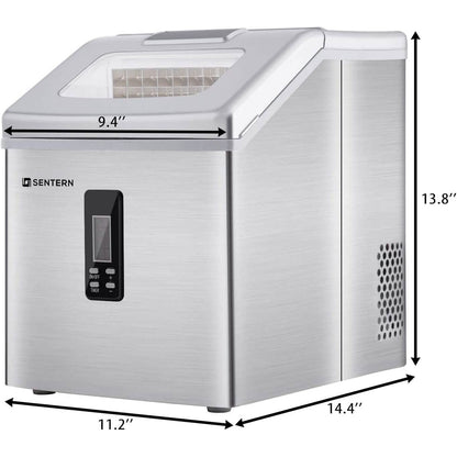 Portable Countertop Clear Ice Maker Stainless Steel Ice Maker