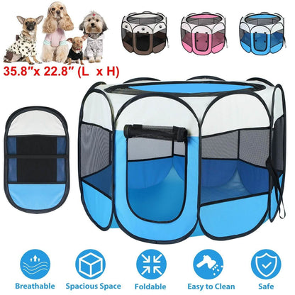 Portable Foldable Pet Playpen For Dogs Cats Other Pets