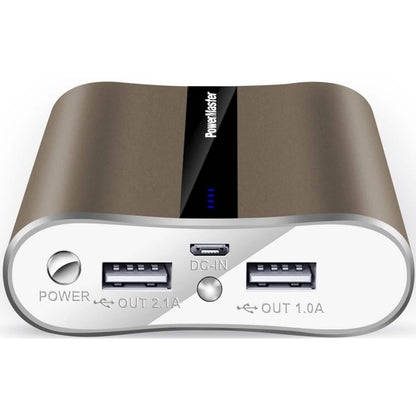 Powermaster 12000mAh Portable Charger with Dual USB Ports 3.1A Output