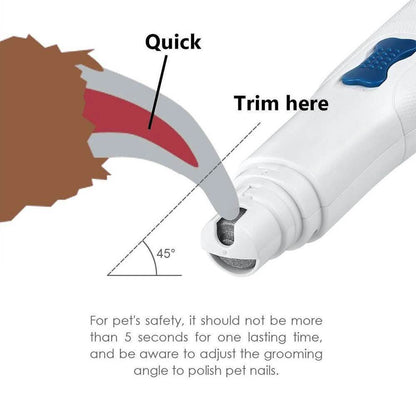 Pro Pet Dog Cat Nail Trimmer Grooming Tool Grinder Electric Clipper Kit