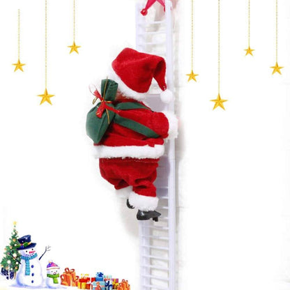 Puroregno Electric Climbing Ladder Rope Santa Claus Doll