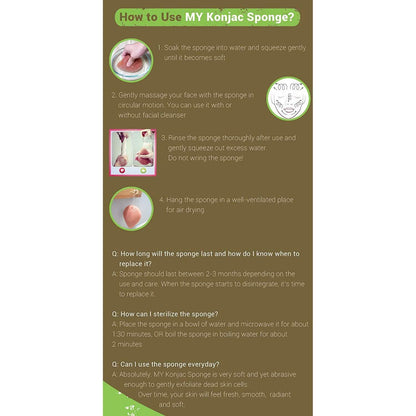 Pursonic Natural Facial Konjac Sponge