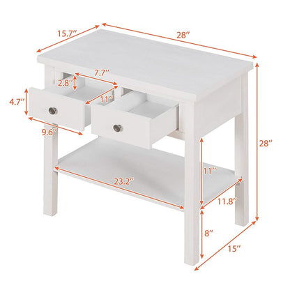 Queen Size Canopy Bed with 2 Nightstands