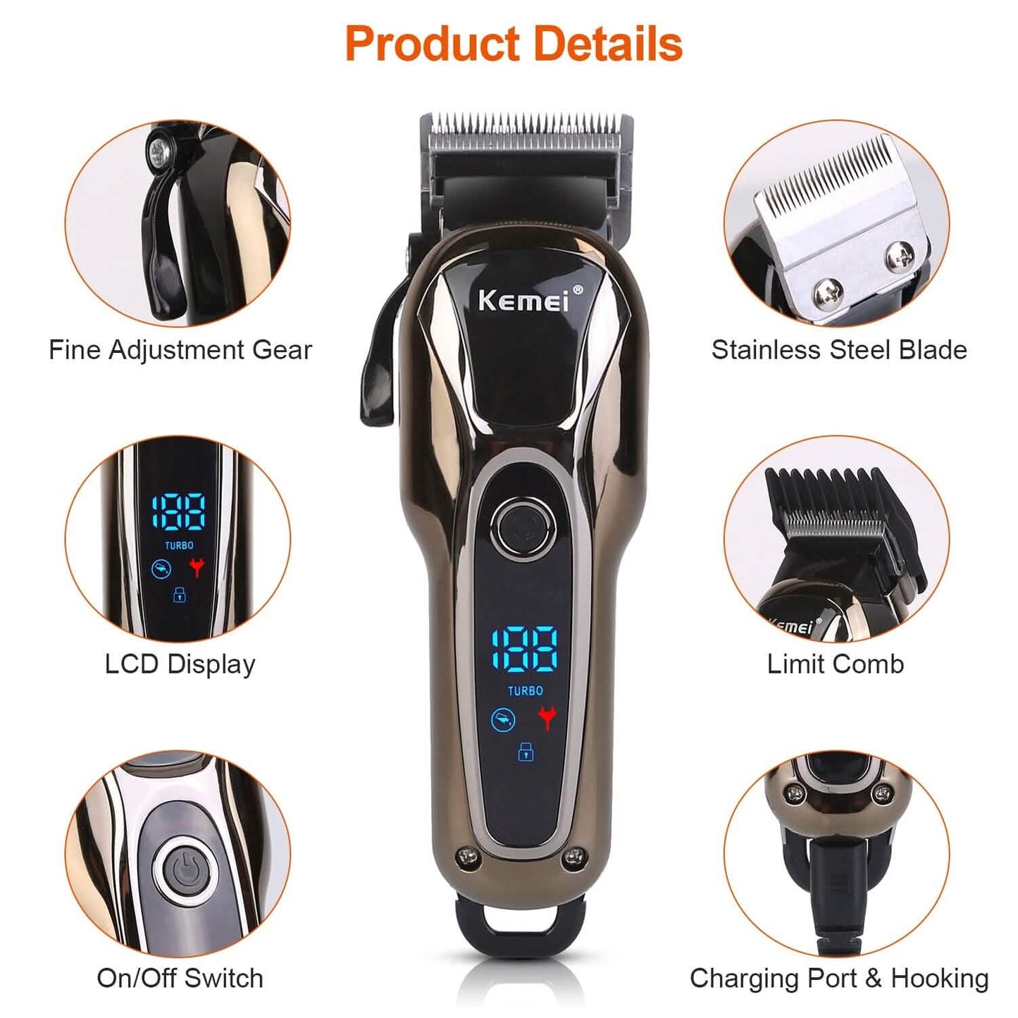 Rechargeable Electric Hair Clipper