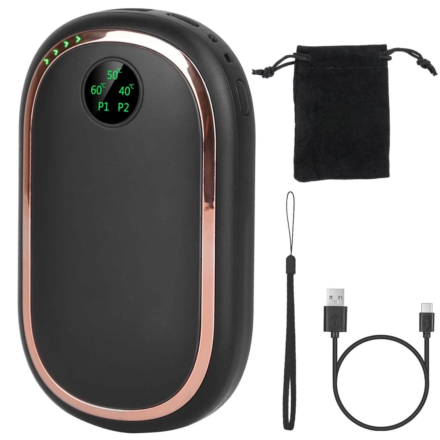 Rechargeable Hand Heater Pocket Warmer Power Bank with Digital Display