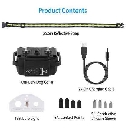 Rechargeable Waterproof Beep Vibration Static Stimulation Bark Stopper
