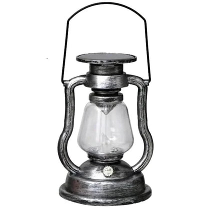 Retro Kerosene Lamp LED Horse Lantern Outdoor Waterproof Portable Rechargeable Solar Powered Flame Light