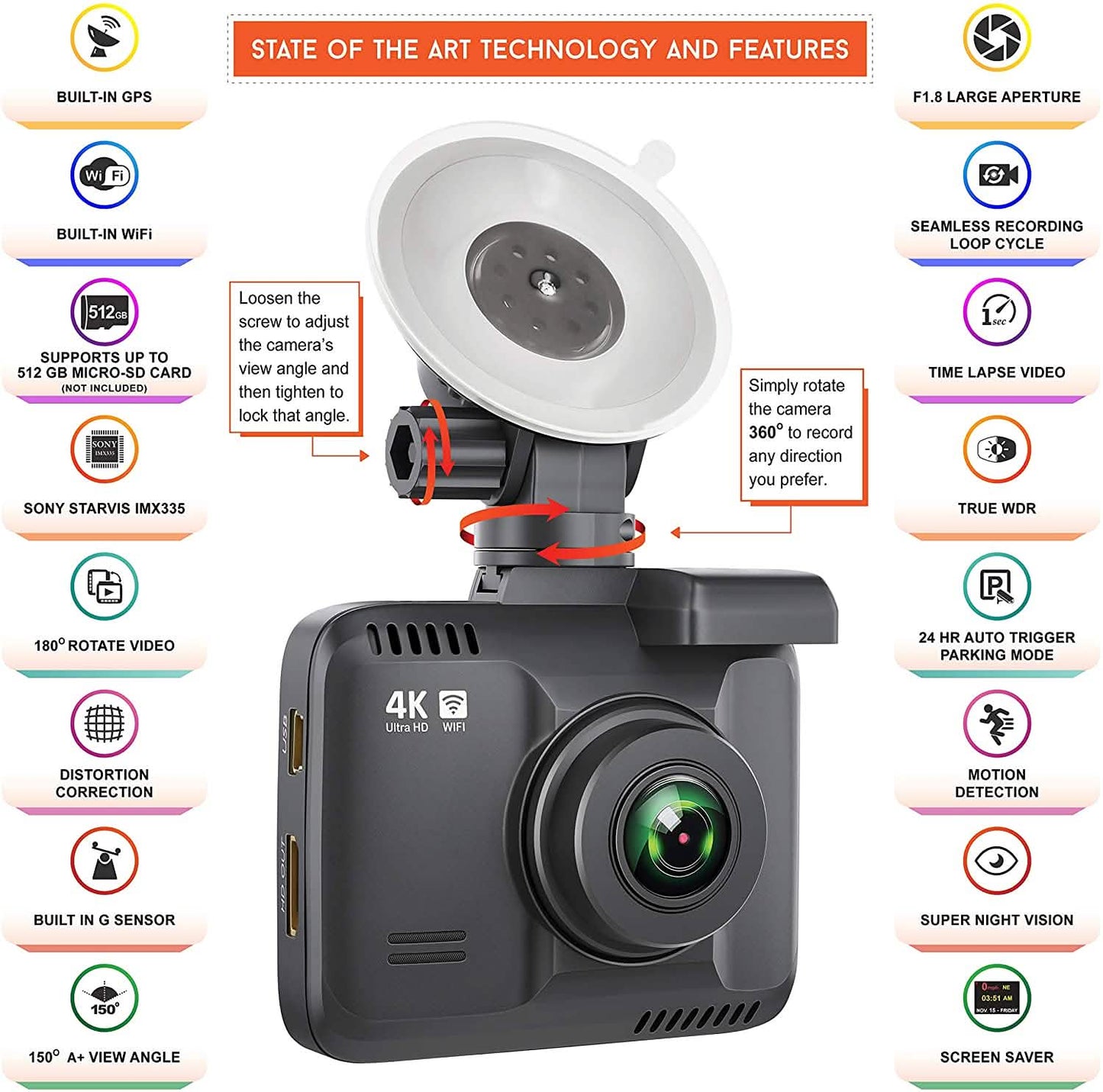 Rove R2-4K Dash Cam