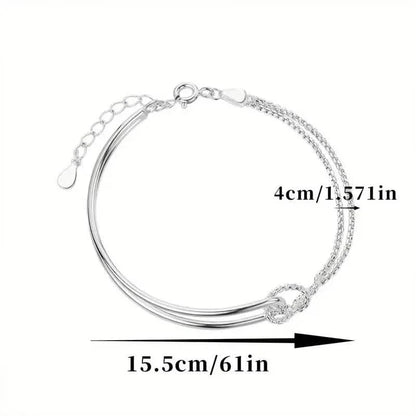S925 Hypoallergenic Minimalist Geometric Collage Bracelet
