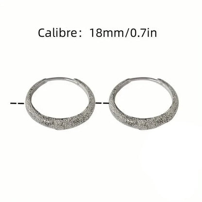S925 Sterling Silver Sparkling Starry River Hoop Earrings