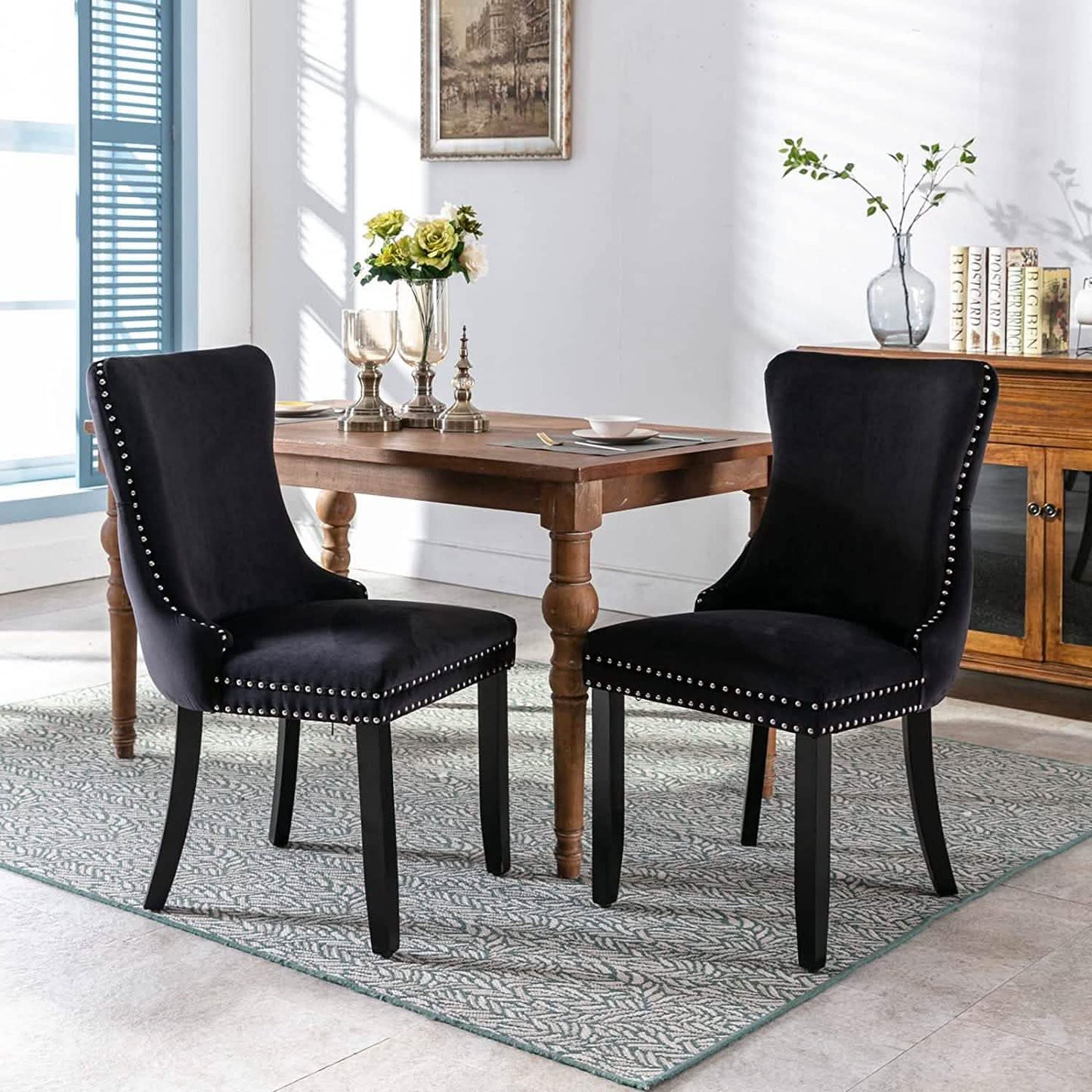 Set of 2: Upholstered Dining Chairs