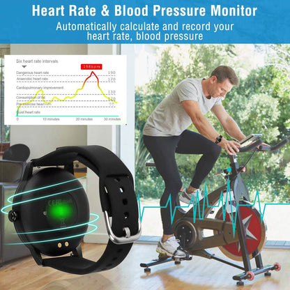 Smartwatch Fitness Tracker 1.08" Touch Screen