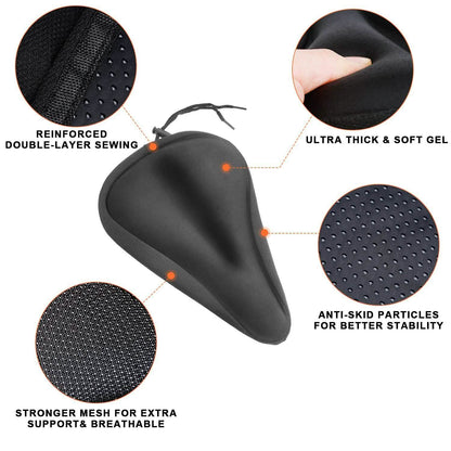 Soft Silicone Gel Bike Seat Saddle Cushion Cover
