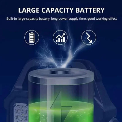 Solar Portable Flashlight & Handheld Searchlight with Side Lights