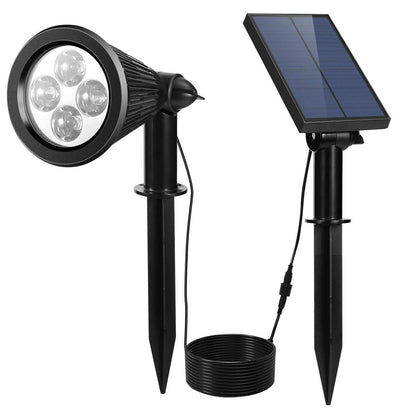 Solar Powered Spotlight Outdoor Garden Lamp Waterproof