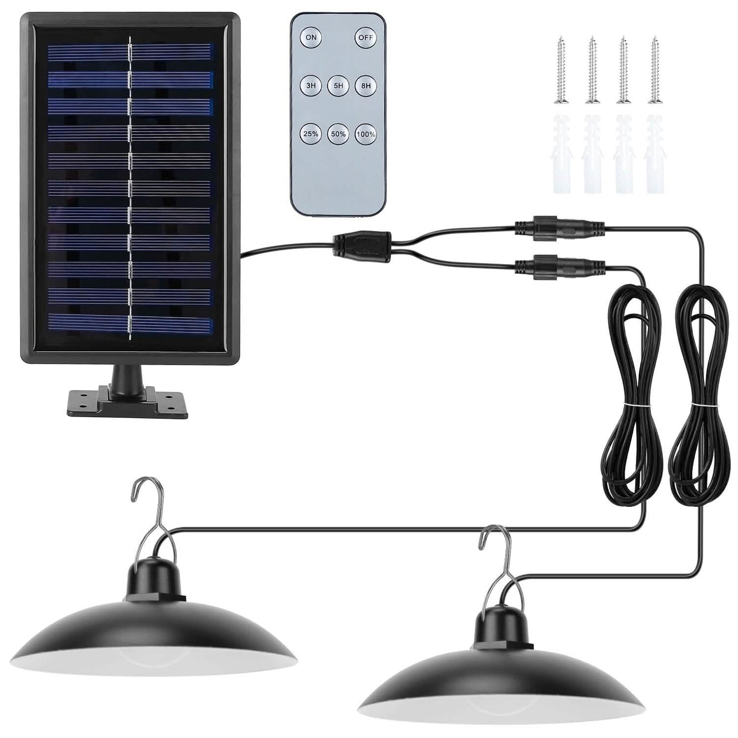 Solar Shed Light Sensor Hanging Lamp