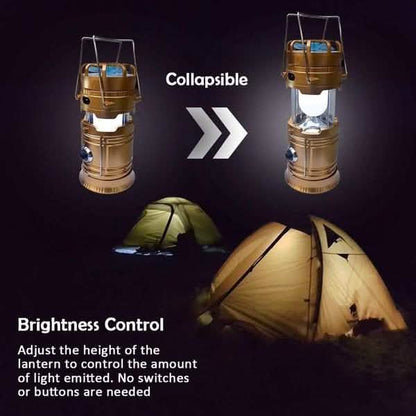 Solar USB Charging Tent Light + Fan