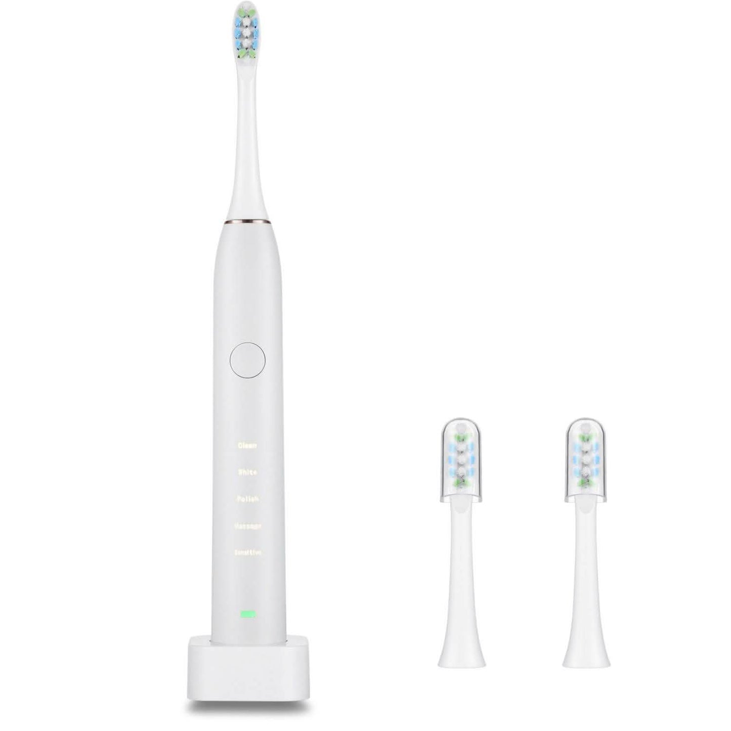 Sonic Electric Toothbrush For Adults Magnetic Charging Waterproof IPX7 Replacement Heads Set