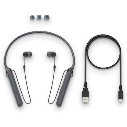 Sony - C400 Wireless Behind-Neck in Ear Headphone - Black (Refurbished)