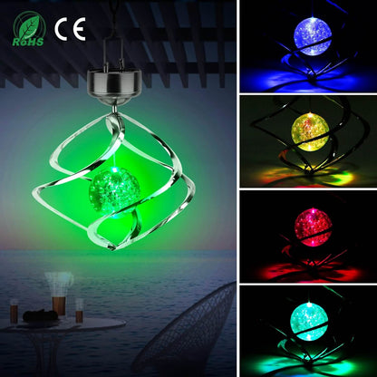 Spiral Spinner Solar Lights Wind Chime LED