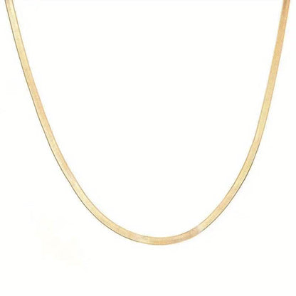 Stainless Steel Blade Unisex Flat Snake Clavicle Chain