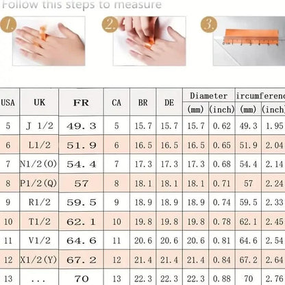 Stainless Steel Mood Ring Inlaid Thermal Discoloration Stone