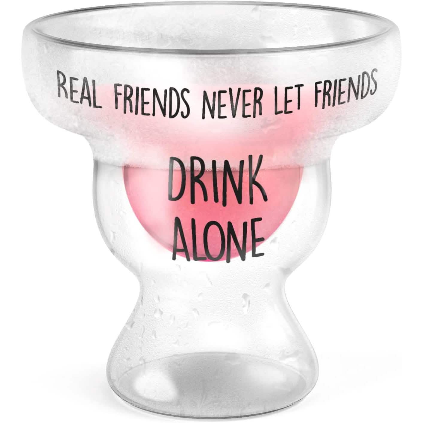 Stemless 12oz Double Wall Freezable Gel Chiller Cocktail Glass